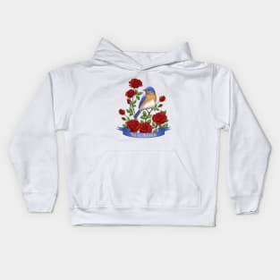 New York State Bluebird and Rose Kids Hoodie